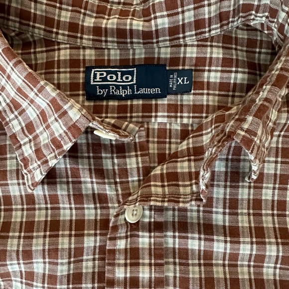 **POLO RALPH LAUREN** plaid two-pocket button down SIZE XL - Picture 5 of 6